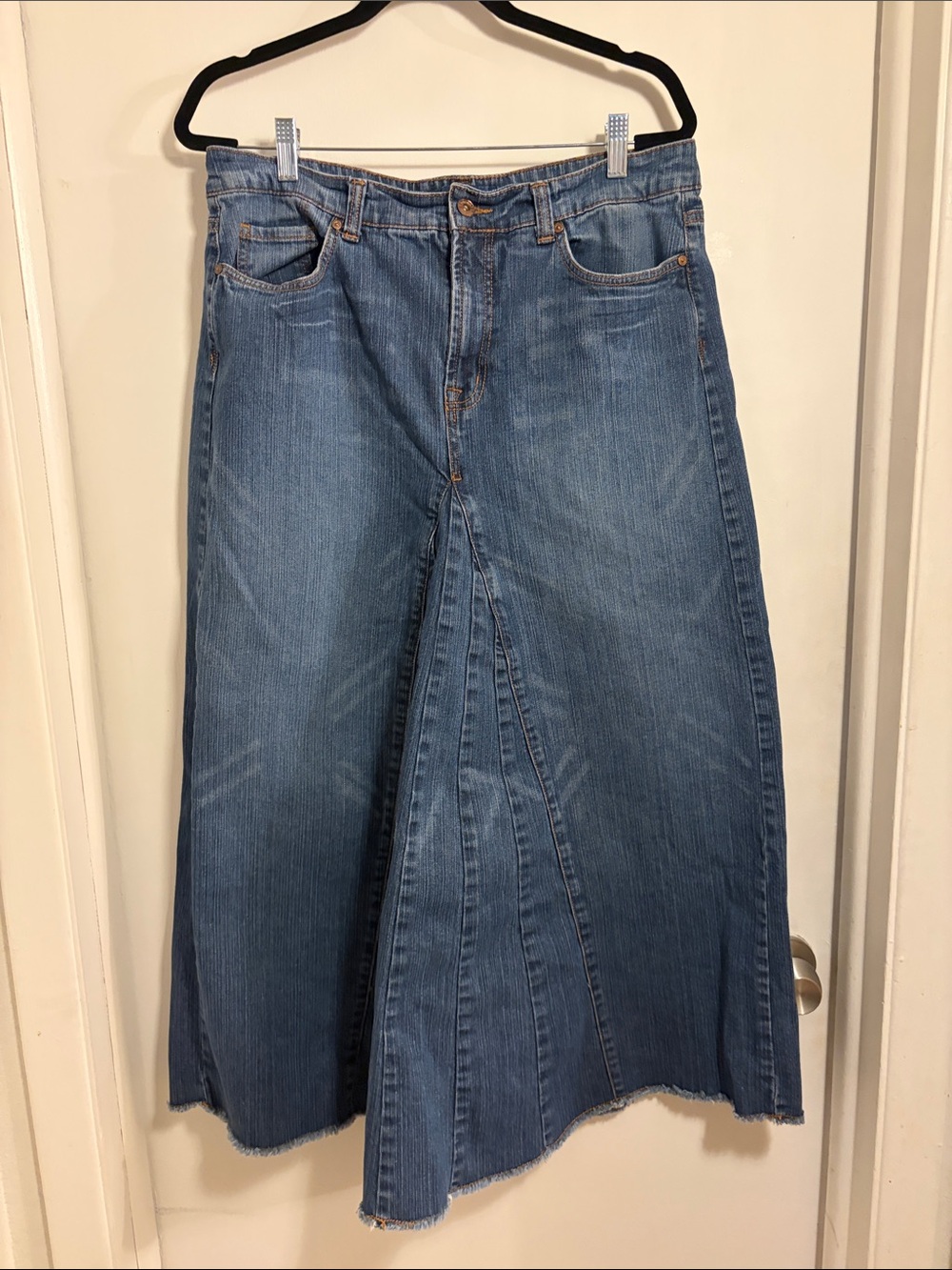 Deconstructed Look Denim MAXI Skirt JEANSTAR SIZE 14